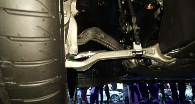 This is the driver’s side front suspension as viewed from behind.