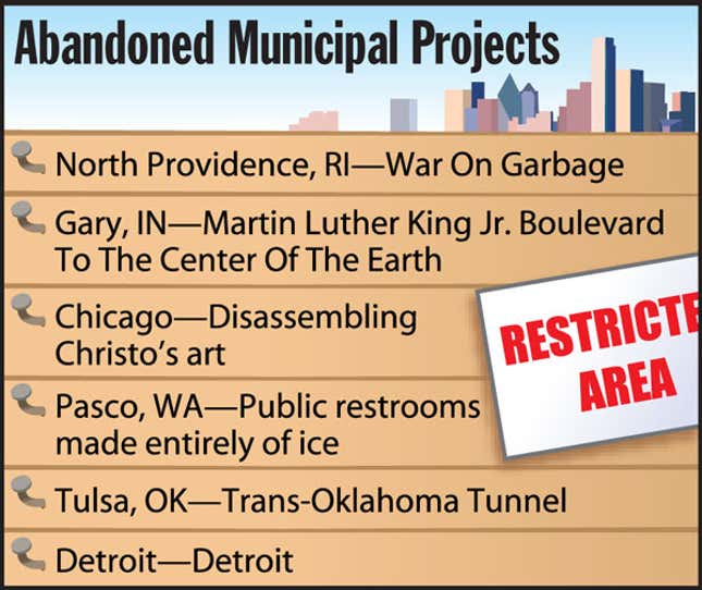 Image for article titled Abandoned Municipal Projects