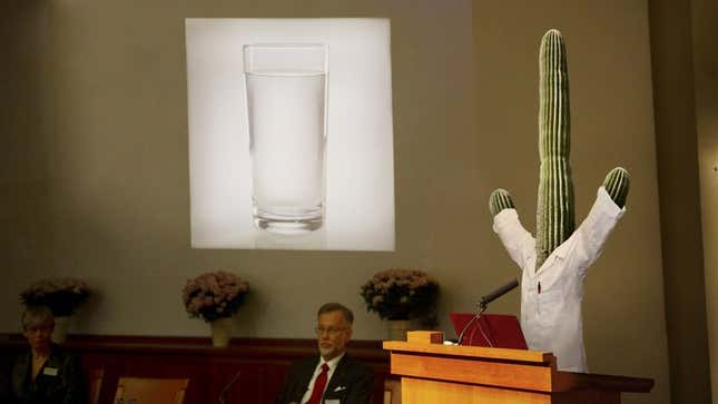 Image for article titled Cactus Scientists Recommend Drinking 8 Cups Of Water Per Year