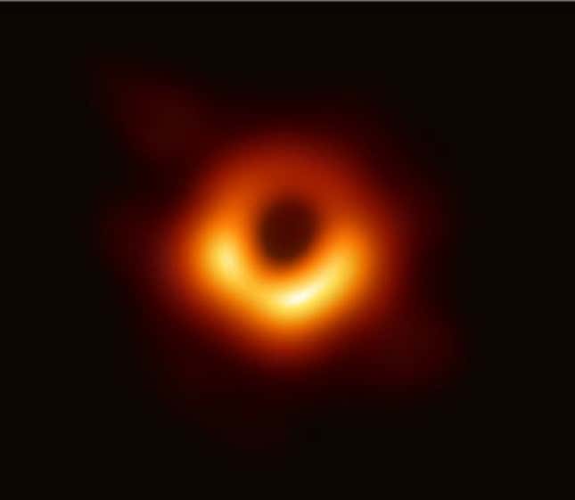 The first image of a black hole.