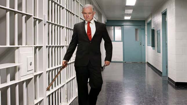 Image for article titled Sessions Rattles Baton Along Prison Bars In Speech Vowing To Crack Down On Violent Crime