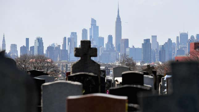 A cemetery in Brooklyn, New York