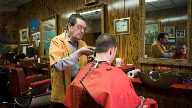 Image for article titled Barber Just Latest In String Of Humans To Feign Interest In What Area Man Says