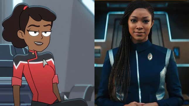 Beckett Mariner and Michael Burnham, two good people, good at their jobs, who’ve guided us on some glorious Star Trek adventures for the past five-and-a-bit months.