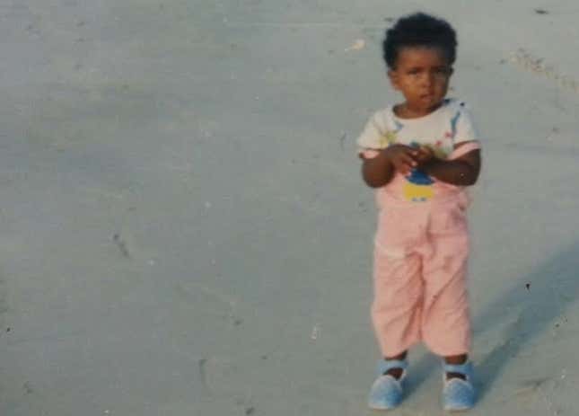 The author as a child before the Somali Civil War.