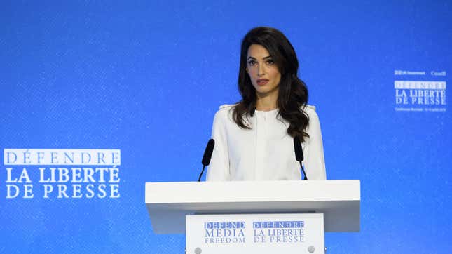 Image for article titled Amal Clooney Goes After Trump For Endangering Journalists