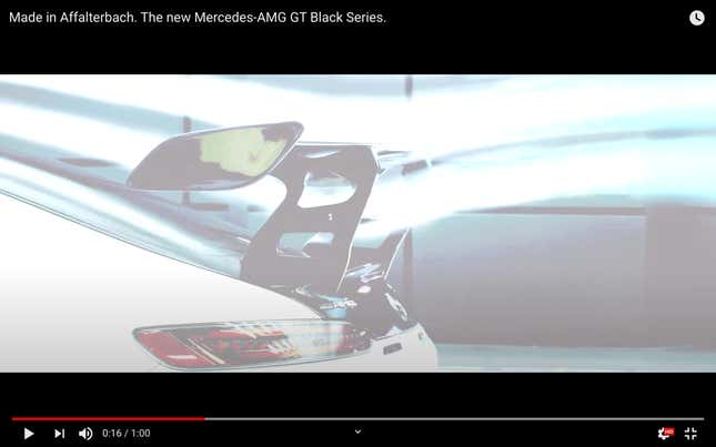 Image for article titled Mercedes-AMG GT Black Series Offers Wing As Large As Your Neighbor's Modded 370Z