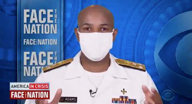 Image for article titled Surgeon General Jerome Adams Explains Government&#39;s Reversal on Wearing Face Masks by Comparing Them to...Cocaine
