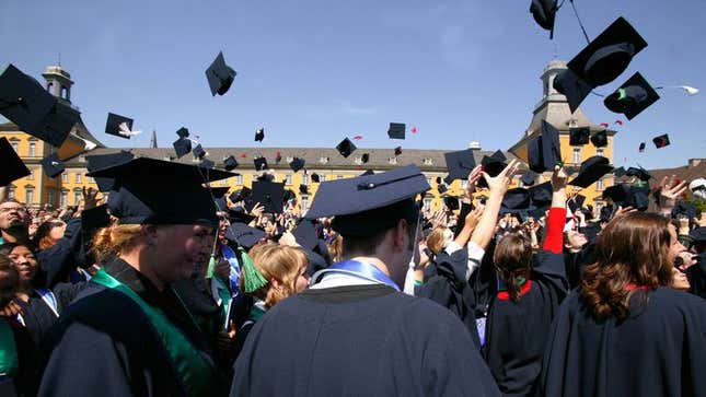 Image for article titled Date Rapist Tossing His Mortarboard Into Air 3 Rows In Front Of You