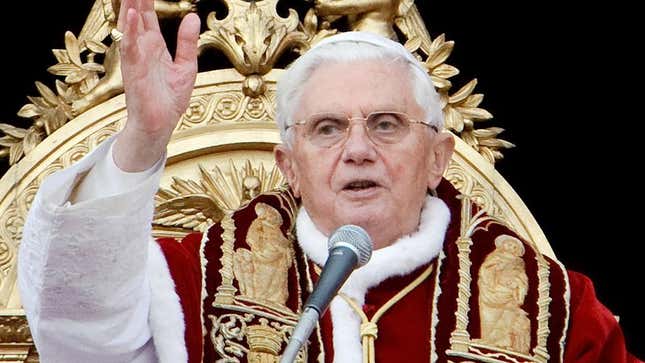 Pope Benedict XVI explains which types of slow, deliberate touching the church deems inappropriate.