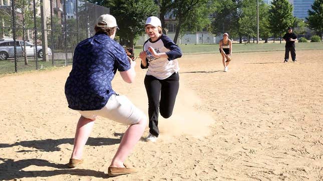 Sources say the Democratic presidential candidate popped up immediately after the collision and vigorously stomped on home plate while the catcher writhed in the dirt.
