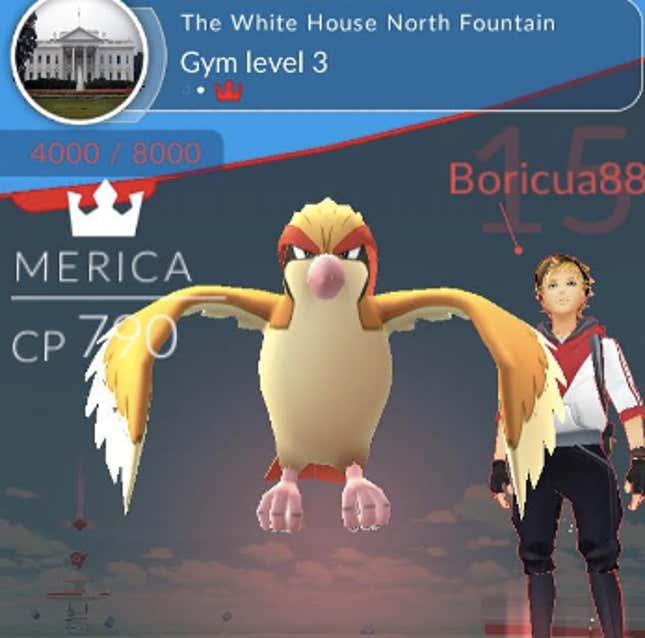 Image for article titled Pokémon Go Players Are Waging War Over The White House