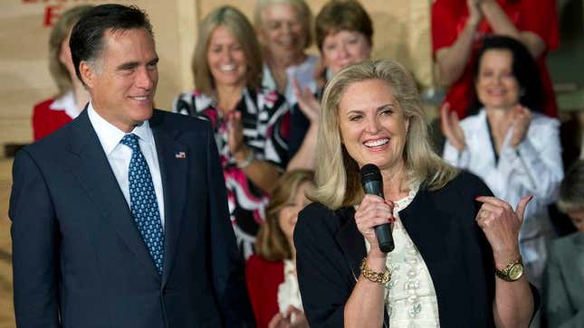 Ann Romney says that, around the house, her husband is actually a deeply moral individual. 