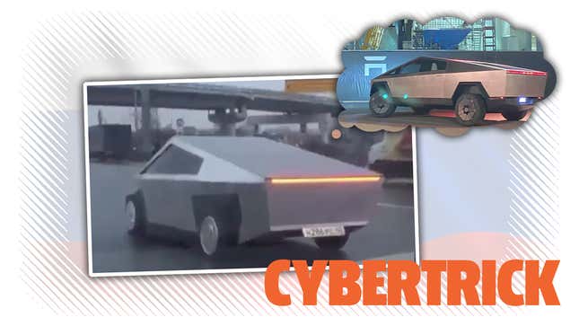 Image for article titled Someone&#39;s Already Made Their Own Cybertruck In Moscow