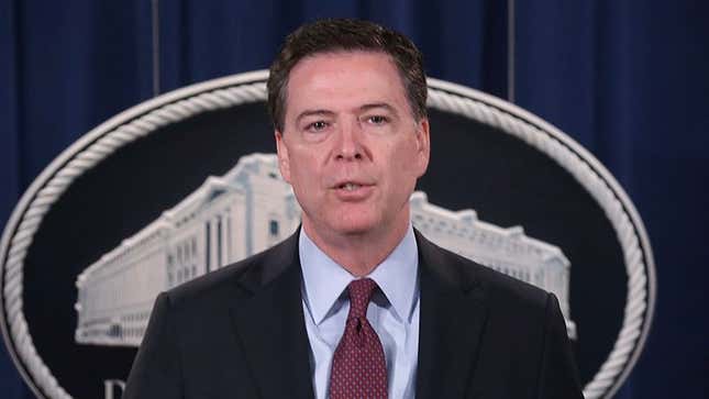 Image for article titled James Comey Quickly Reopens Clinton Email Investigation For Few More Minutes