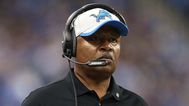 Image for article titled Jim Caldwell Provides Lions Players With Printouts Of Inspiring Halftime Speech