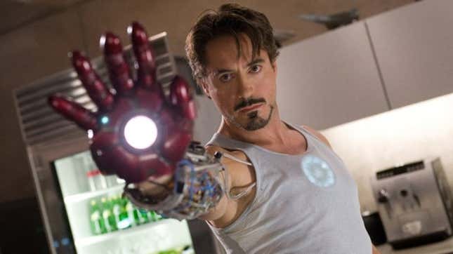 Tony Stark as Iron Man. 