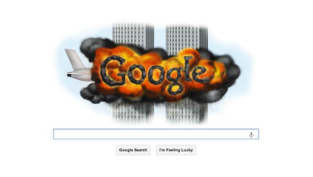 Image for article titled Google&#39;s 9/11 Homepage Design Stirs Controversy