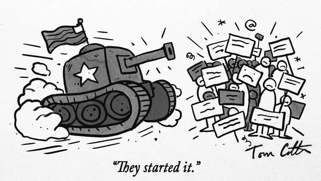 Image for article titled ‘New Yorker’ Cartoon Editor Defends Publishing Comic By Tom Cotton