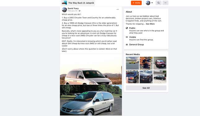 Image for article titled I Just Bought A $600 Diesel Manual Chrysler Minivan But It Has 250,000 Miles And Is Broken In Germany