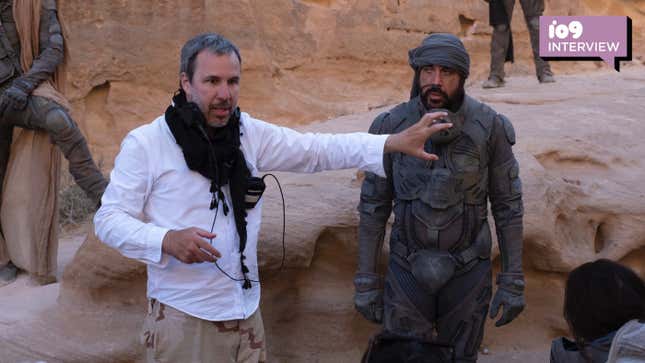 Director Denis Villeneuve directors Stilgar (Javier Bardem) during a scene from Dune. 