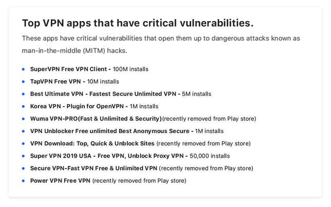 Imagen para el artículo titulado Cuidado con las VPN gratuitas: consiguieron hackear 10 de las más descargadas