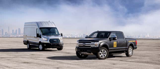 Image for article titled The Ford E-Transit Is The Most Exciting Electric Car In Years
