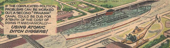 Image for article titled This 1960s Comic Strip Claimed Nuclear Explosions Were the Future of Road Construction