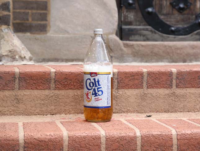 Image for article titled Half-Empty Bottle Of Colt 45 Left On Church Steps Must Be Offering To God