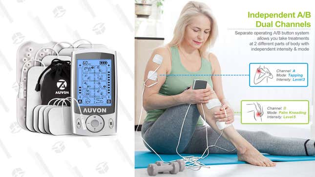AUVON Dual Channel Muscle Stimulator | $25 | Amazon | Promo code XGM7H8WL