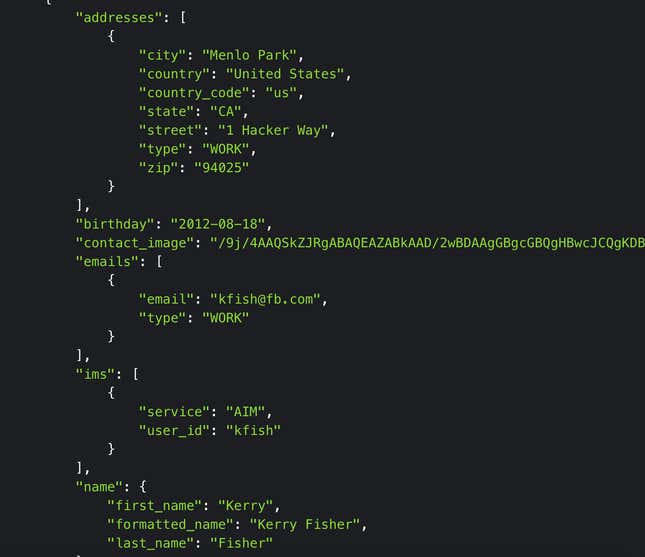 A sample of some of the data these partners can get their hands on, according to Facebook’s documentation.