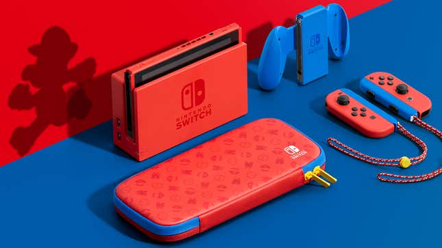 Image for article titled New Nintendo Switch Is In Mario Colors And Looks Fantastic