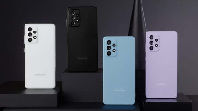 The names of the four colors Samsung is using on the new A-series are (wait for it): Awesome Violet, Awesome Blue, Awesome Black, and Awesome White. Awesome.