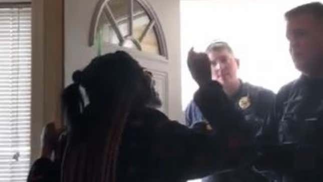 Image for article titled You Got the Wrong Black Girl on the Right Day, Baby: Montana Woman Kicks Police Out of Her House; Black Twitter Rejoices