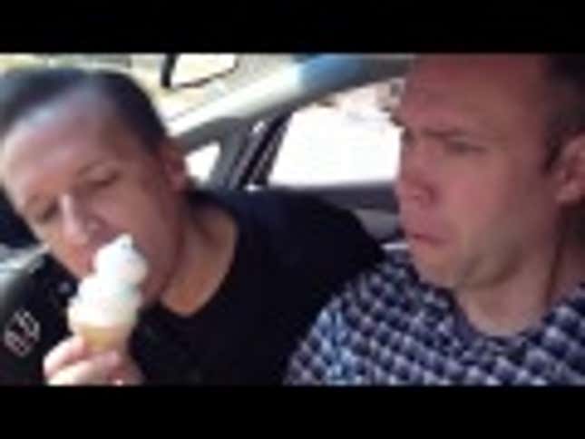 Two Men Hilariously Spoof 'Two Dogs Sharing An Ice Cream Cone'