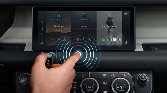 Image for article titled Land Rover Is Experimenting With Touchless Touch Screens