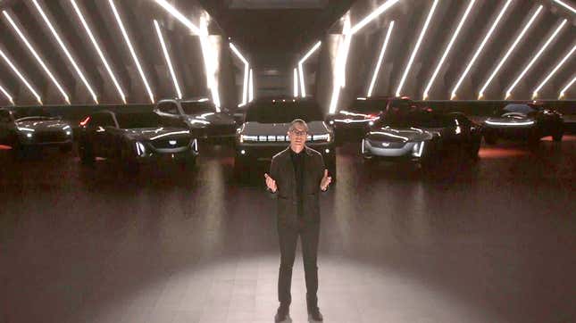 Here's Your First Look At A Chevy Electric Pickup Truck And The Cadillac Celestiq Flagship