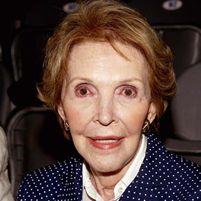 Image for article titled Nancy Reagan Available At 82