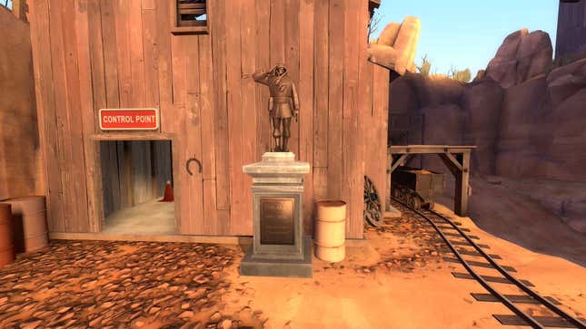 One of the statues in TF2.