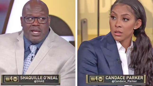 Pre ... rotating ... Shaq? Candace has the right look for that.