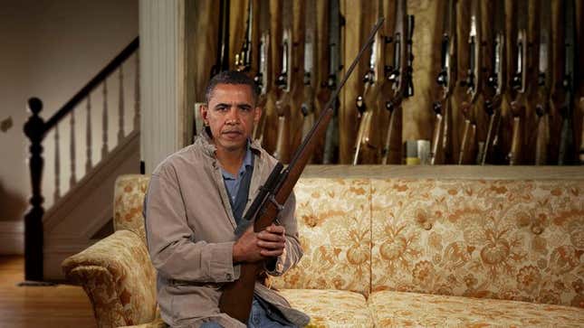 President Barack Obama says the federal government is trying to destroy the Second Amendment.
