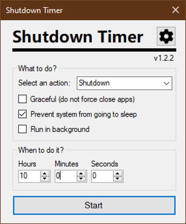 Window timer