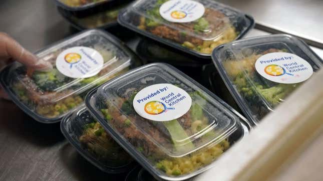 Meals being prepared for health care workers in NYC, May 2020