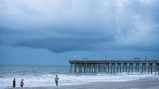 Clouds form on August 3, 2020 in Myrtle Beach, South Carolina, as Tropical Storm Isaias moves north along the eastern United States. 
