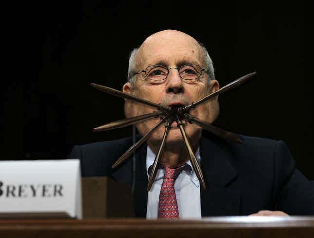 Image for article titled Stephen Breyer Sets Supreme Court Record For Most Gavels In Mouth