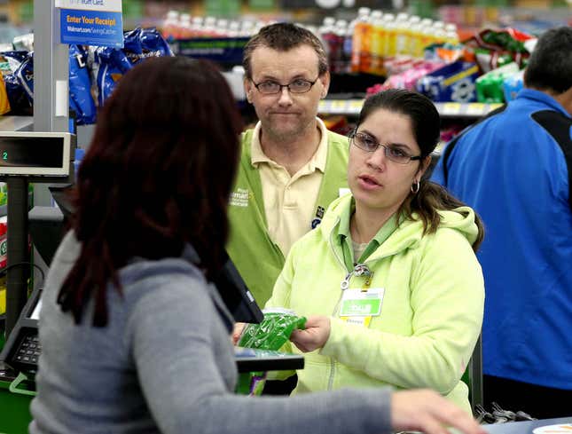 Image for article titled Cashier Enlists Assistance Of Slightly More Competent Cashier
