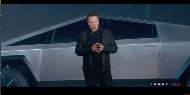 Image for article titled The Tesla Cybertruck Is A Brutal, Angular Beast With Unbelievable Specs