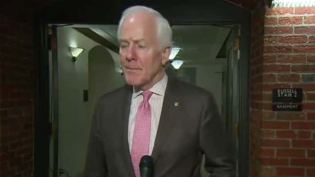 Image for article titled John Cornyn Blaming Coronavirus on Chinese &#39;Culture&#39; Is Only the 3rd Most Racist Thing a Republican Said Today