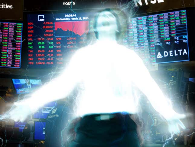 Image for article titled Theoretical Commodities Trader Explodes Into Flash Of Pure Energy While Attempting To Buy Negative-Priced Oil