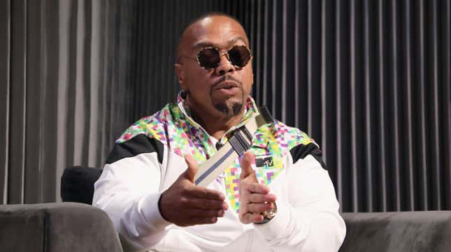 Timbaland speaks onstage during the OTHERtone panel at SOMETHING IN THE WATER - Day 1 on April 26, 2019 in Virginia Beach City.